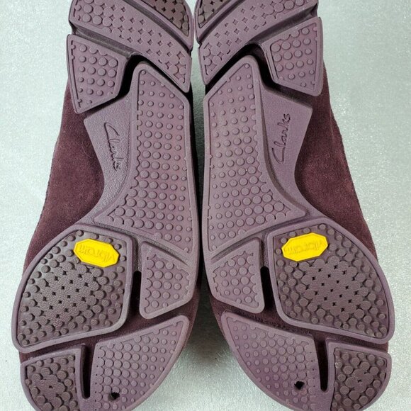 Clarks Trigenic Flex Plum Leather Sneaker New Sample | US 9 - Picture 8 of 10